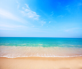 Sandy beach and beautiful tropical sea