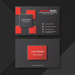 neumorph businnes card modern vector.