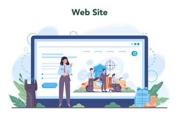 Security guard online service or platform. Surveillance and ptrotection