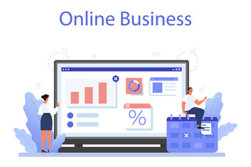 Business valuation online service or platform. Appraisal services,
