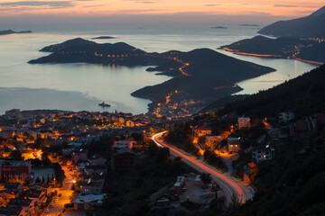 landscape mediterranean town Kash bay