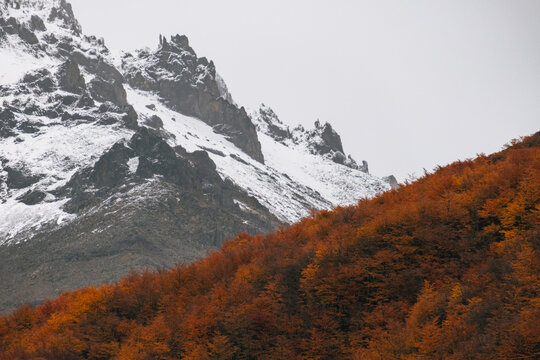 Jagged Mountains In Patagonia
