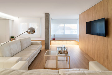 Light living Room With open Kitchen