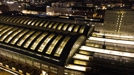 Berlin East railway station at night - travel photography