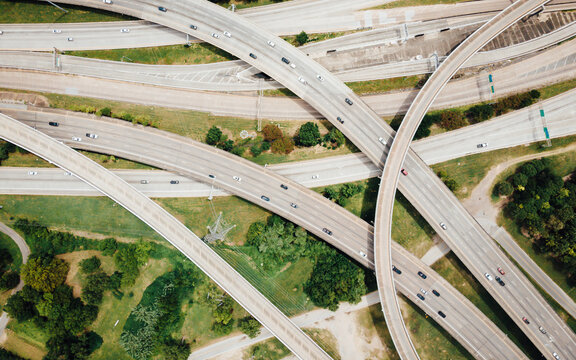 View from above of the highway