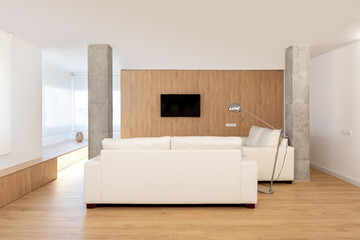 Light living Room With open Kitchen