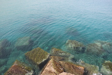 Clear water in Cefalù, Sicily Italy