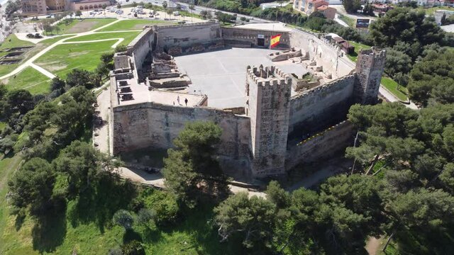 Panoramic aerial view of Sohail Castle