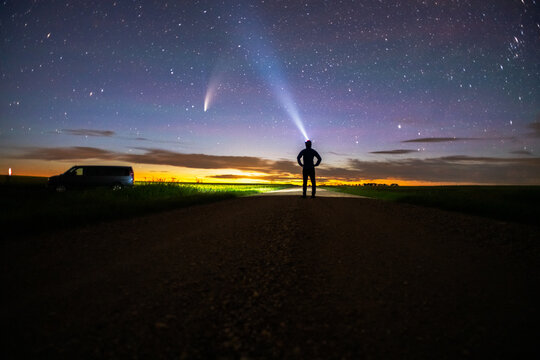 photographer watching NEOWISE