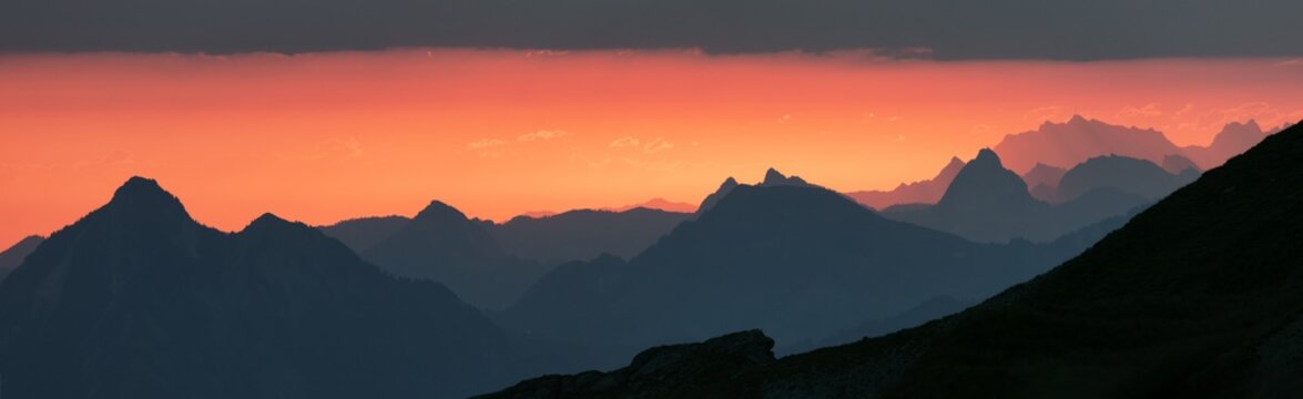 Alpine Mountain Panorama at Sunrise