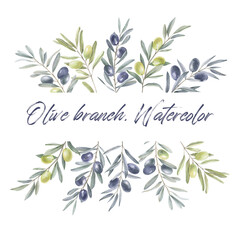 Background, frame from flowers. Watercolor. Design for a greeting card or invitation.