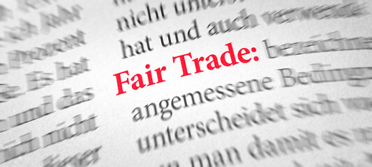 Wörterbuch mit dem Begriff Fair Trade