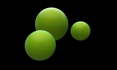 green ball 3D render