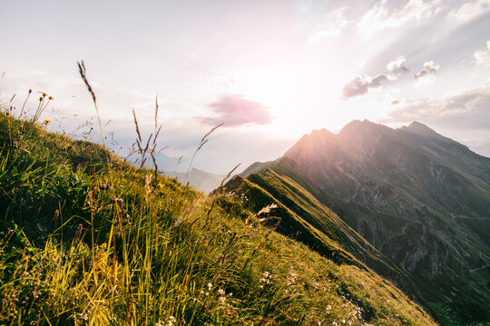 Summer Sunrise in Swiss Alps