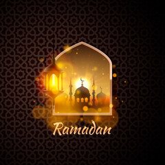Ramadan Kareem cover, ramadan mubarak background, template design element, Vector