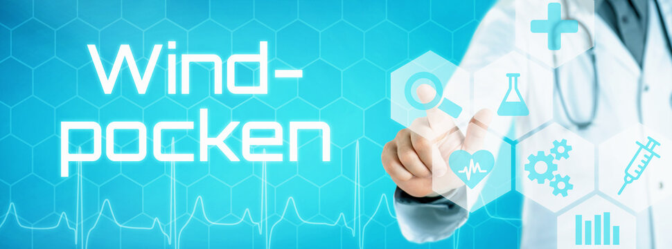 Arzt mit futuristischem Interface - Windpocken
