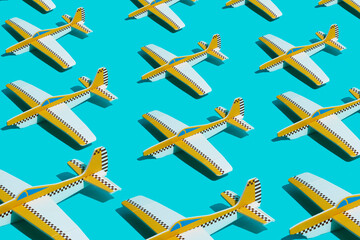 mosaic of toy planes