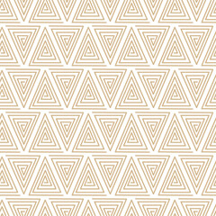 Abstract geometric background of triangles. Beige seamless pattern.