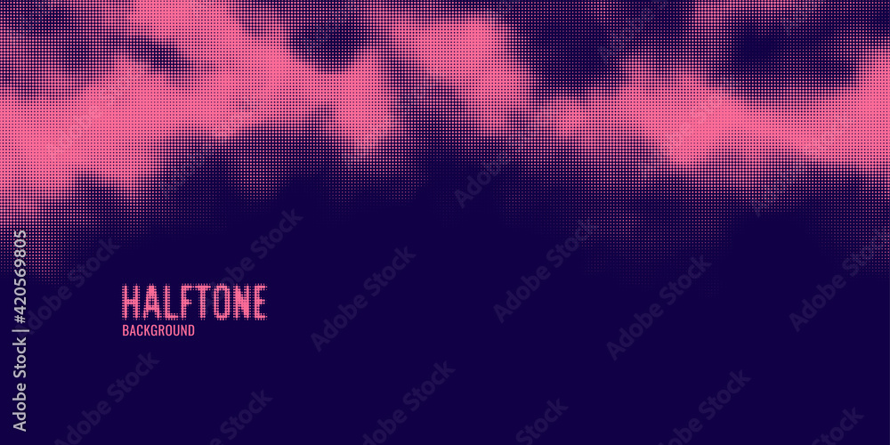 Poster monochrome printing raster. texture of dots. vector illustration for website design