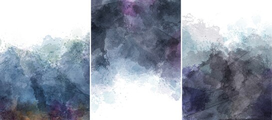 Watercolor abstract background in dark colors wallpapers