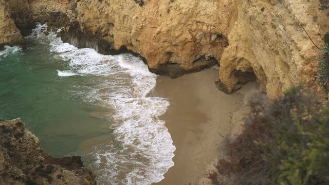 Fresh ocean water hitting the Algarve coast 
