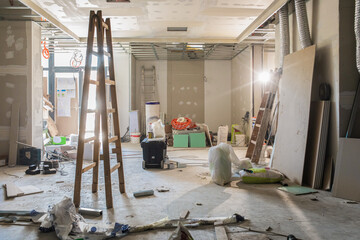 Indoor construction site