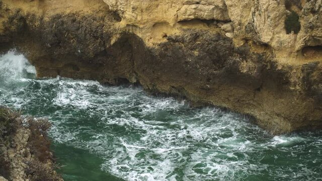 Fresh ocean water hitting the Algarve coast 