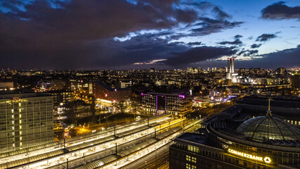 City of Berlin from above by night - travel photography
