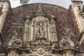 Santa Veracruz Church in the historic center of Mexico City is one of oldest religious...