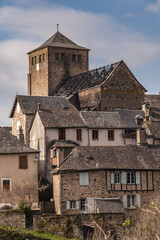 Fototapeta na wymiar Voutezac (Corrèze, France) - Vue de l'église Saint Christophe après l'incendie de janvier 2021