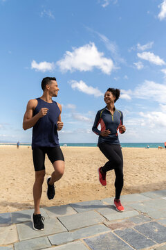 Couple Doing Fitness Outdoor