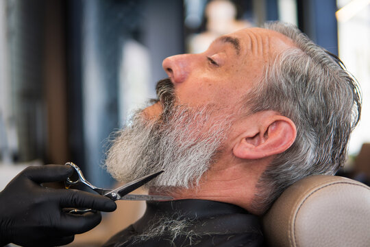 Barber working in a barbershop