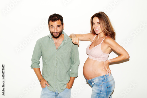 Pregnant woman with partner