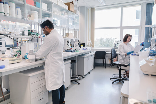 Researchers Working In A Laboratory