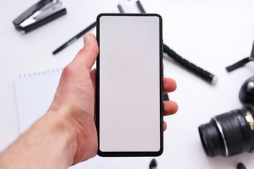 mobile phone in hand