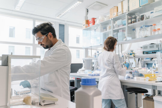 Scientists Working In A Laboratory