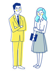 ビジネスパーソン　男女　全身