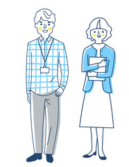 ビジネスパーソン　男女　全身