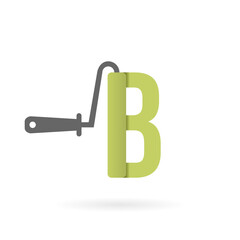 letter b paint logo vector icon