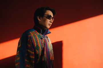 portrait of a young man with glasses