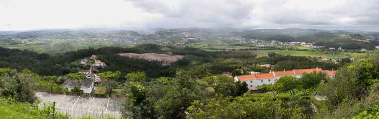 Fototapeta na wymiar Panoramic view from the Castle of Ourém, Portugal