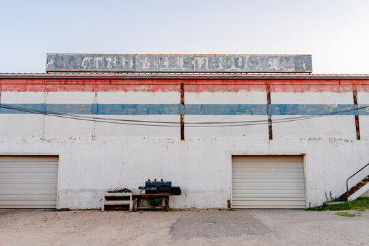 A Colorful, Old Commercial Building