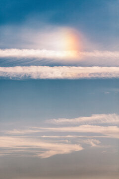 Rainbow In The Blue Sky