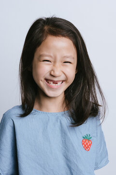 A cute laughing young girl