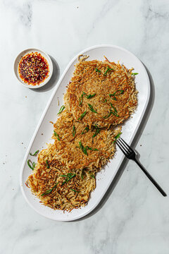 Potato Pancakes with dipping sauce