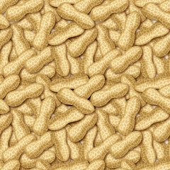Peanut wallpaper illustration. Seamless pattern. 