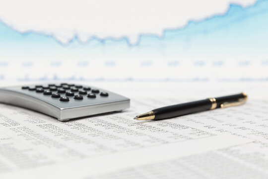 Financial accounting stock market graphs and charts