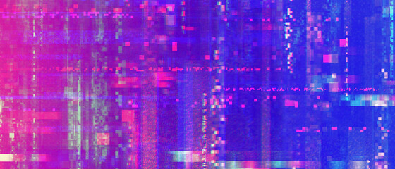 Glitchy pixelated noise texture - 420584446