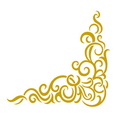 ornamental floral elements for design in vintage stile.