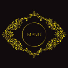 ornamental floral elements for design in vintage stile.